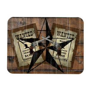 Rustikales Texas Star Western Duale Pistolen Gewol Magnet