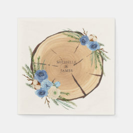 Rustikales Thema Hochzeit in Woodland Serviette