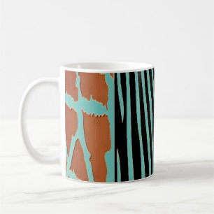 Rustikales Tier bedrucktes Zebra Streifen Kissen Kaffeetasse