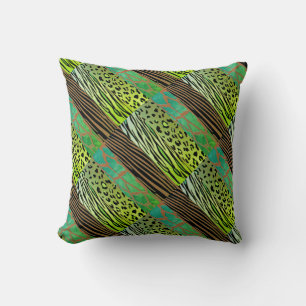 Rustikales Tier-Patchwork-Zebrastreifen-Kissen Kissen