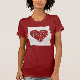 Rustikales Tupfen-Valentinsgruß-Herz T-Shirt