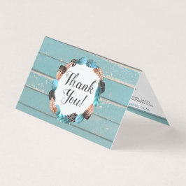 Rustikales türkisfarbenes Holz & Feather Arrow Vie