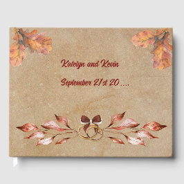 Rustikales und gemütliches Gästebuch für Herbst