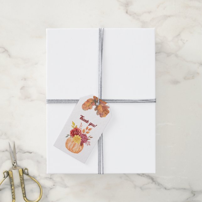Rustikales und gemütliches Geschenk für die Herbst Geschenkanhänger (Mit Garn)