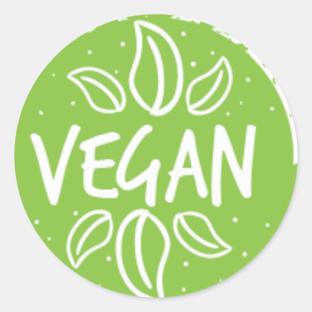 rustikales veganes Lebensmitteletikett | Vor Ort h Runder Aufkleber (Vorderseite)