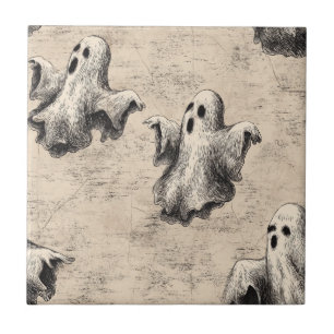 Rustikales Vintag Ghost-Muster Fliese