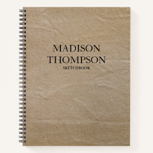 Rustikales Vintag Paper Simple Zeichnend Sketchboo Notizbuch