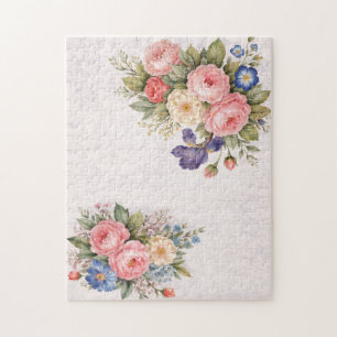 Rustikales Vintage-personalisiertes Blumenrosendes