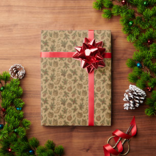 Rustikales, vintage Weihnachtsmuster Geschenkpapier