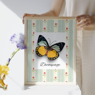 Rustikales Vintages botanisches Muster Seidenpapier
