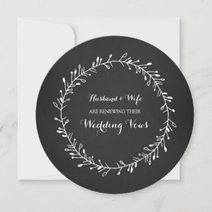 Rustikales Vintages Chalkboard Vow Renewal Einladu Einladung