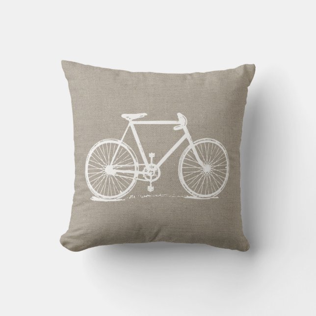 Rustikales Vintages Fahrrad Kissen (Vorderseite)