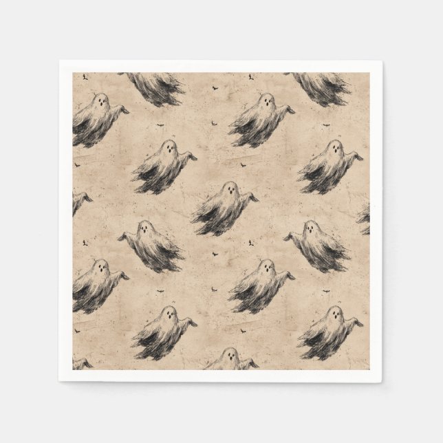 Rustikales Vintages Ghost-Muster (2) Serviette (Vorderseite)