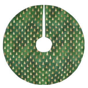 Rustikales Vintages goldenes Weihnachtsbaummuster Polyester Weihnachtsbaumdecke