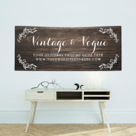 Rustikales Vintages Holz Elegante Landgut Boutique Banner