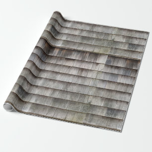 Rustikales Vintages Holzbrettmuster Geschenkpapier