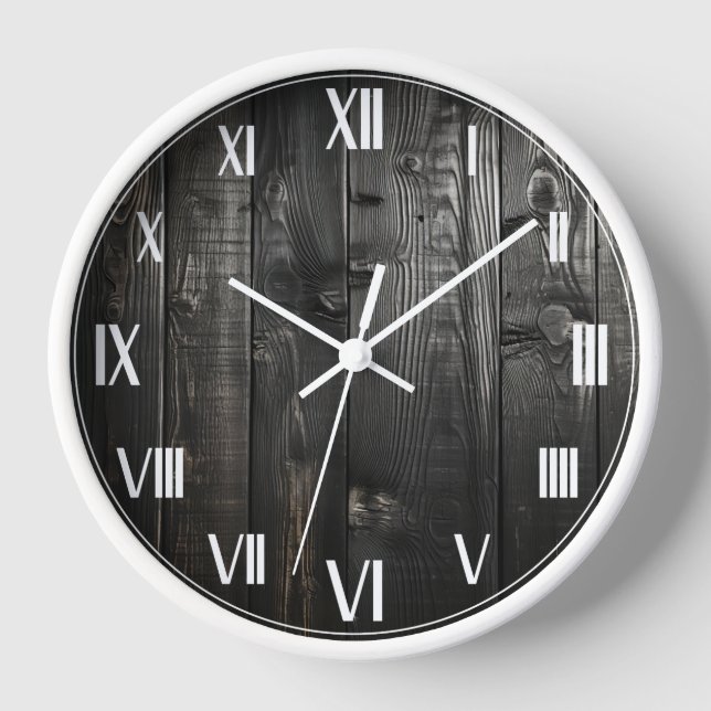 Rustikales, Vintages Holzhaus Uhr (Vorderseite)