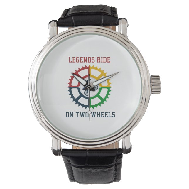 Rustikales Vintages Radfahren Armbanduhr (Vorderseite)