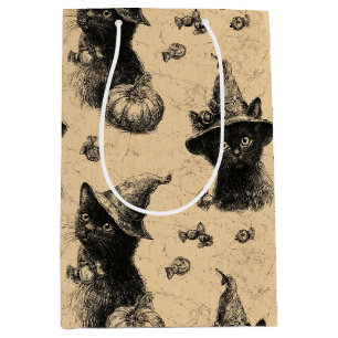 Rustikales Vintages Schwarzes Katzenjammer, Hallow Mittlere Geschenktüte