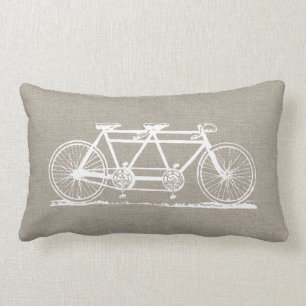 Rustikales Vintages Tandem-Fahrrad Lendenkissen
