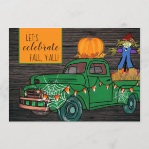 Rustikales Vintages Truck Fall Harvest Festival Pa Einladung