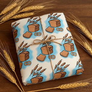 Rustikales Vollkornbrot-Farmhaus-Essen Geschenkpapier