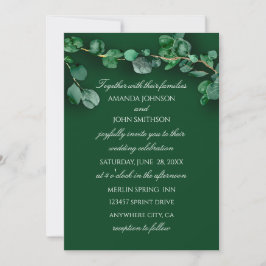 Rustikales Wald Hochzeit Eukalyptus Green einzigar Einladung