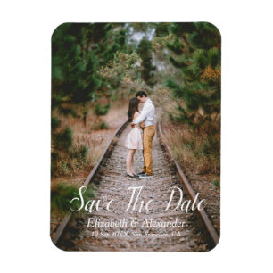 Rustikales Wald Save the Date Magnet