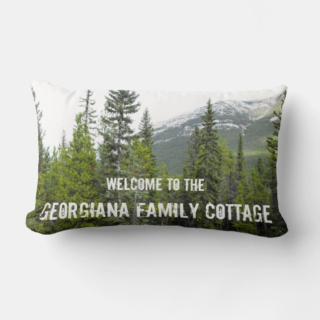 Rustikales Wald-und Lendenkissen (Vorderseite)