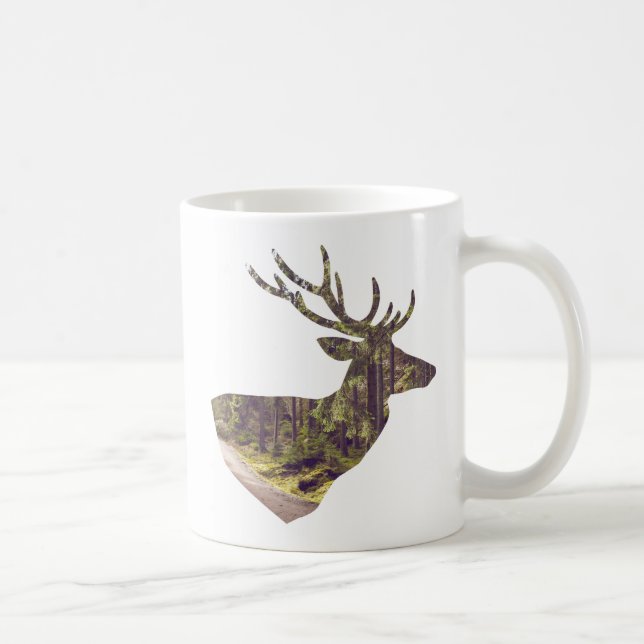 Rustikales Waldhirsch, das ich lieber auf Hirschja Kaffeetasse (Rechts)