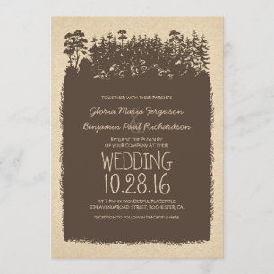 Rustikales Waldland - Einladungen für Hochzeiten