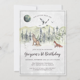 Rustikales Waldland Geburtstagsparty Einladung