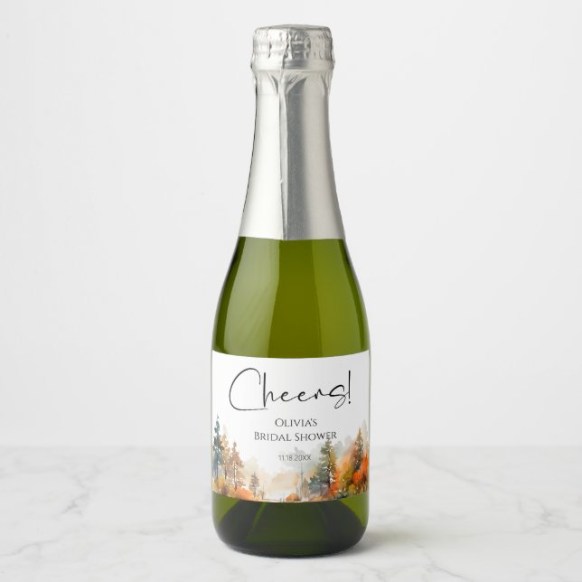 Rustikales Waldland Herbstwald Brautparty (Vorderseite)