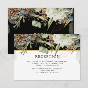 Rustikales Waldland Pinecones Hochzeitsempfangsk