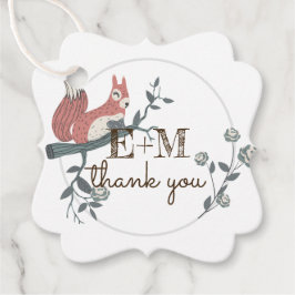 Rustikales Waldrössling Mit Monogramm Danke Geschenkanhänger