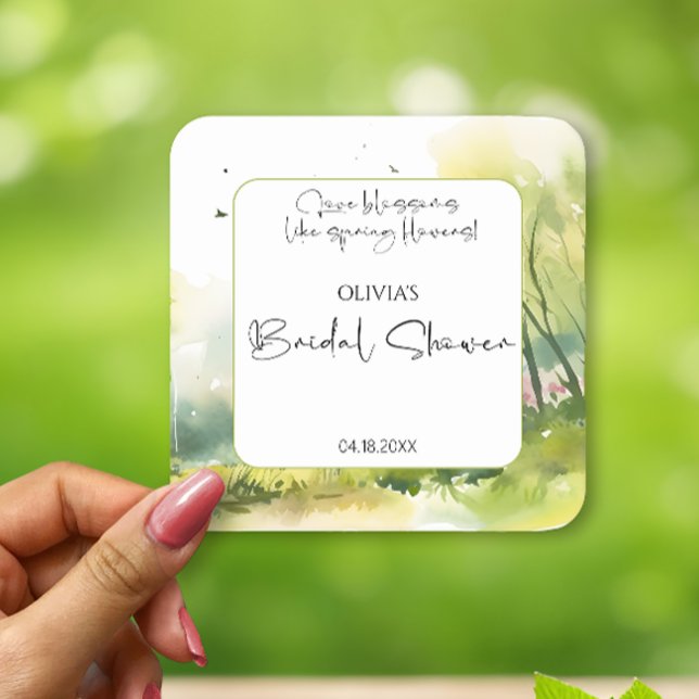 Rustikales Waldwald-Brautparty Rechteckiger Pappuntersetzer (Von Creator hochgeladen)