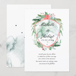 rustikales Wappen Monogramm Hochzeit Einladung