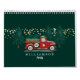 Rustikales warmes Vintages Red Truck Family Foto Kalender (Rückseite)