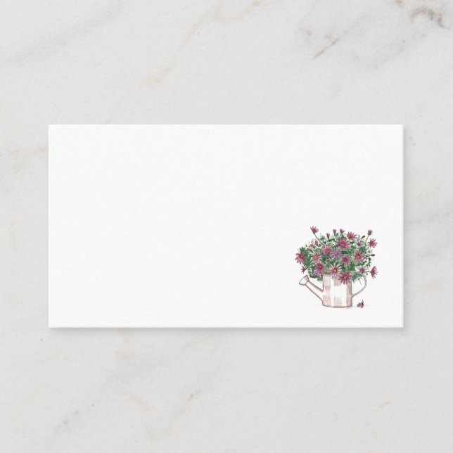 Rustikales Wasser kann florale Hochzeitsplattform  Platzkarte (Vorderseite)