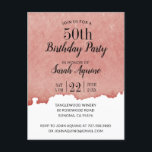 Rustikales Wasserfarben 50. Geburtstag Weinthema Einladungspostkarte<br><div class="desc">Eine rustikale Aquarellwein Fleck Wein zum Geburtstag Einladung mit schöner Schrift für jemanden 50. Personalisieren Sie Ihre Daten. Für eine lustige Wein bash Geburtstagsfeier. Schließlich sind 50 die neuen 40. Passen Sie sich für jedes Alter an!</div>