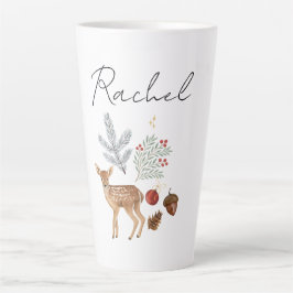 Rustikales Wasserfarben Hirsch und Botanische Weih Milchtasse