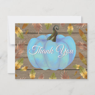 Rustikales Wasserfarbenfallen Pumpkin Blau Danke K