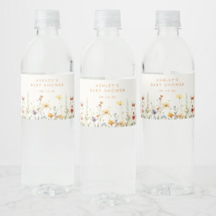 Rustikales Wasserflaschenetikett für Baby Shower m