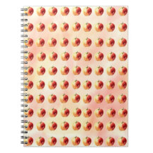 Rustikales Watercolor Apple Muster Spiral Notebook