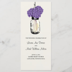 Rustikales Weckglas-und Hydrangeas-Programm Programm