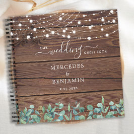 Rustikales Wedding Guest Book Eukalyptus String Li Notizbuch