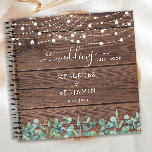 Rustikales Wedding Guest Book Eukalyptus String Li Notizbuch (Von Creator hochgeladen)