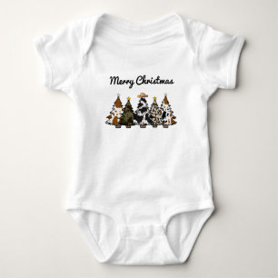 Rustikales Weihnachten Baby Strampler