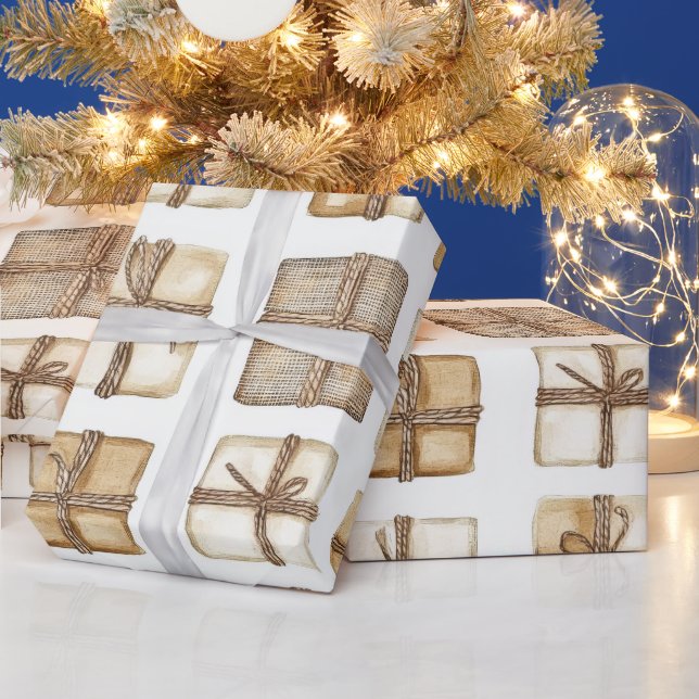Rustikales Weihnachten Geschenkpapier (Feiertage)