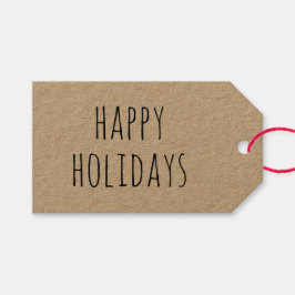 Rustikales Weihnachten | Minimalistisch Kraft Happ Geschenkanhänger